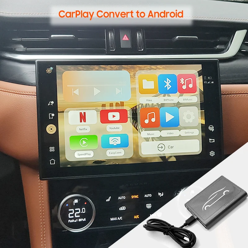 

AI CarPlay to Wireless CarPlay Wireless Android Auto Youtube TV Multimedia For Toyota Audi Volvo Hyundai VW Kia Benz MG