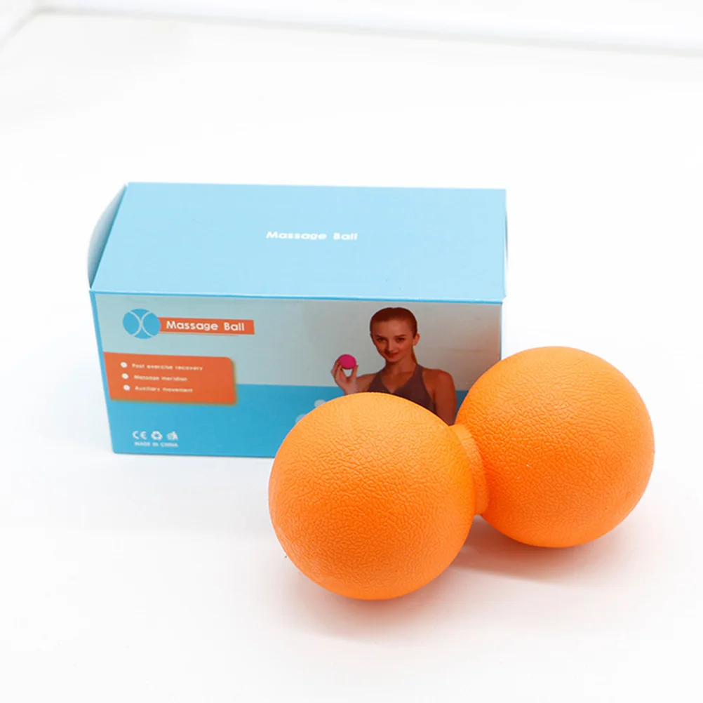 

Peanut Massage Ball Double Body Massager For Muscle Pain Relief Lightweight Portable Roller Yoga Fitness Travel Orange Color