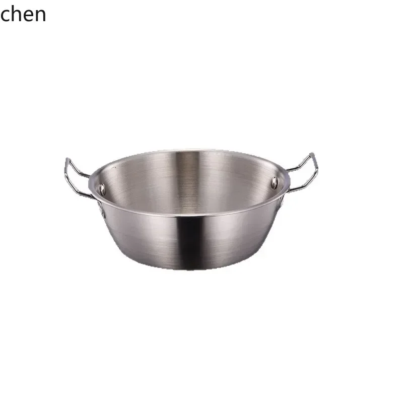 

A5.9 stainless steel bowl - household double-handled salad bowl with lid, instant noodle bowl, camping tableware