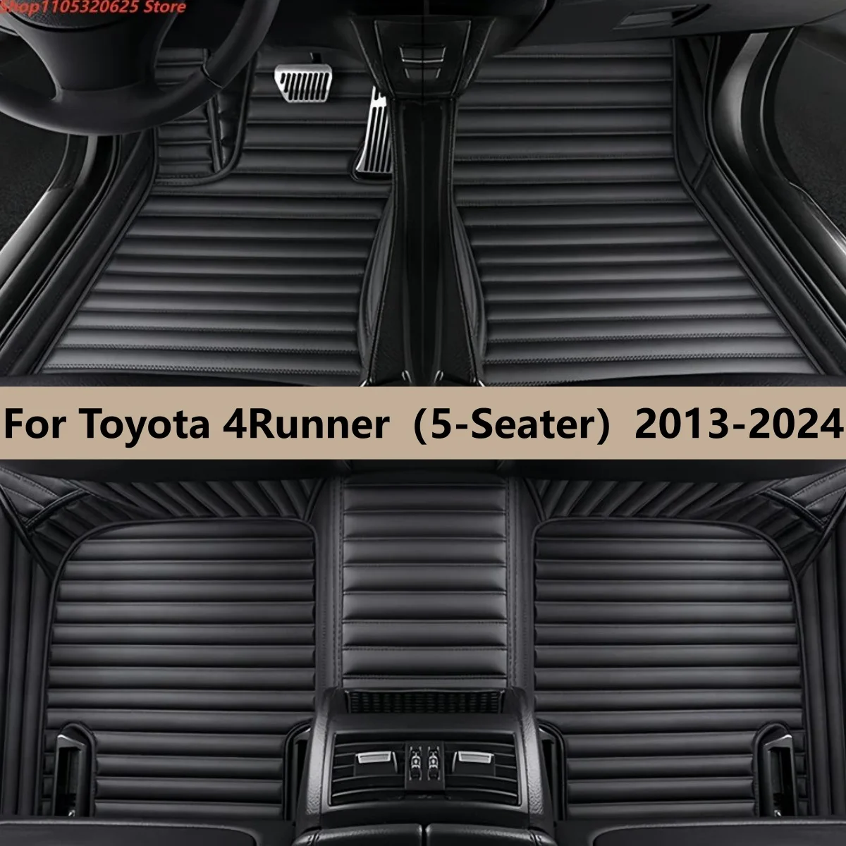 

Автомобильные коврики для Toyota 4Runner (5-местный) 2013-2024, автомобильные аксессуары, кожаные, водонепроницаемые, противоскользящие, ковровые.