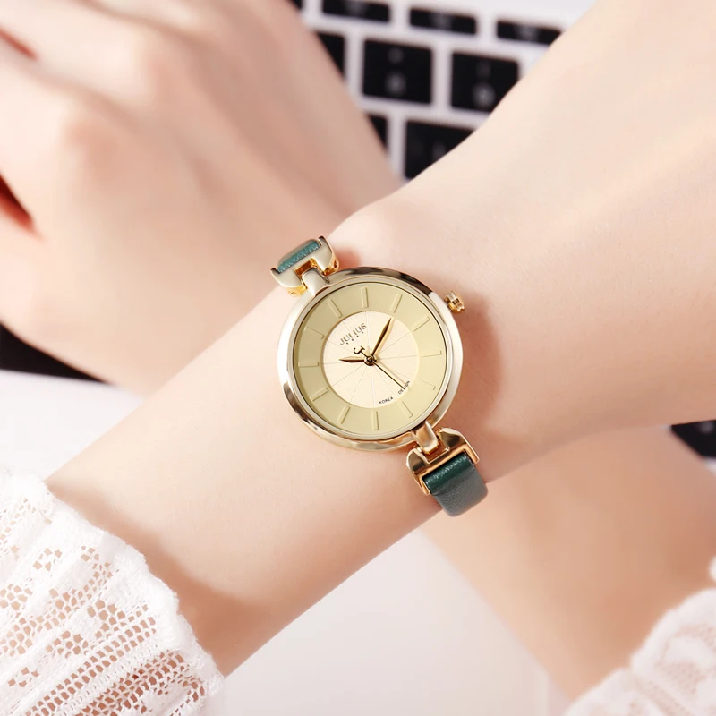 ساعة نسائية أصلية على الطراز الكوري حزام جلدي بسيط وعصري، قرص صغير، ساعة نسائية للطلاب، اختيار راقي. #4