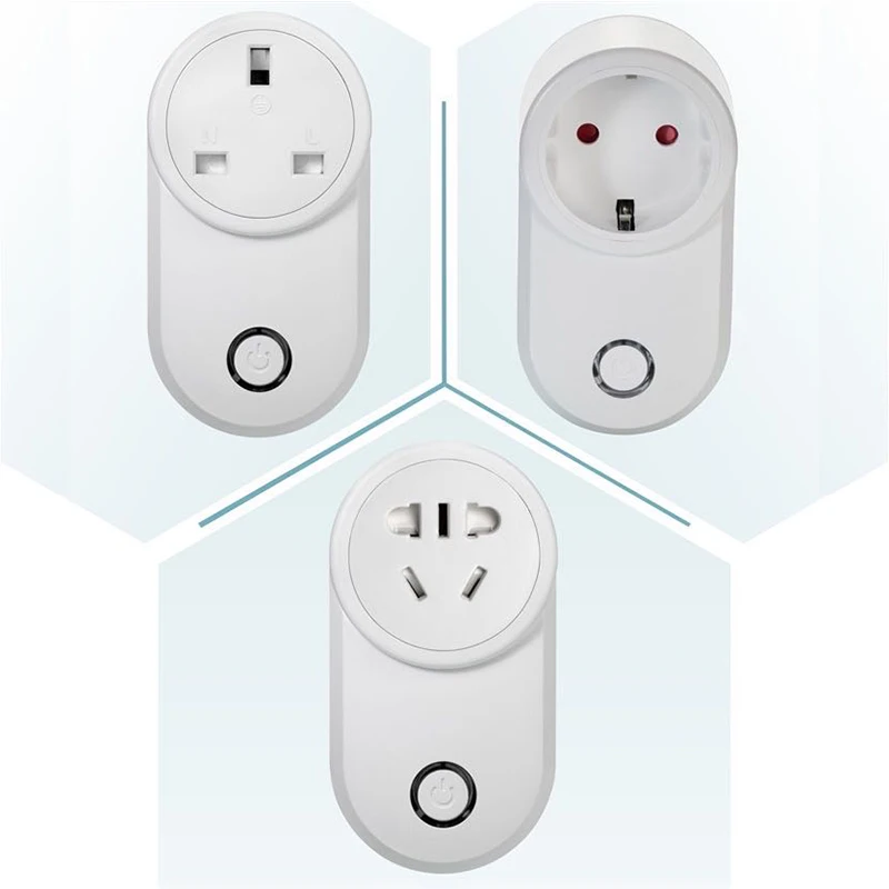 Tuya ปลั๊กอัจฉริยะ WiFi ซ็อกเก็ต10A/16A UK,สมาร์ทจับเวลา,APP และเสียงและรีโมทคอนโทรล