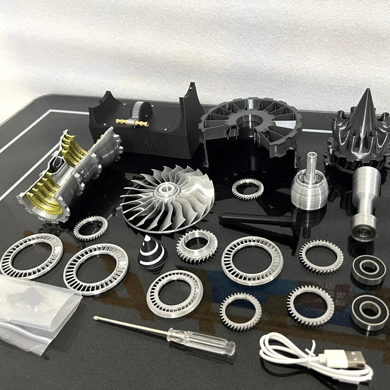 TR900 Aircraft Turbofan Engine Model Kit DIY Jet Engine Assembly Kit Toy