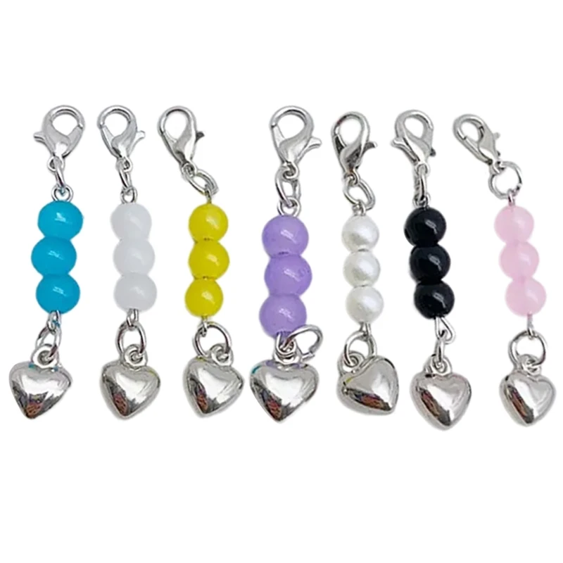 Set of 7 Dainty Beaded Shoe Buckles Ornament Fashionable Shoe Decorations with Various Bead Choices for Daily Wear Dates