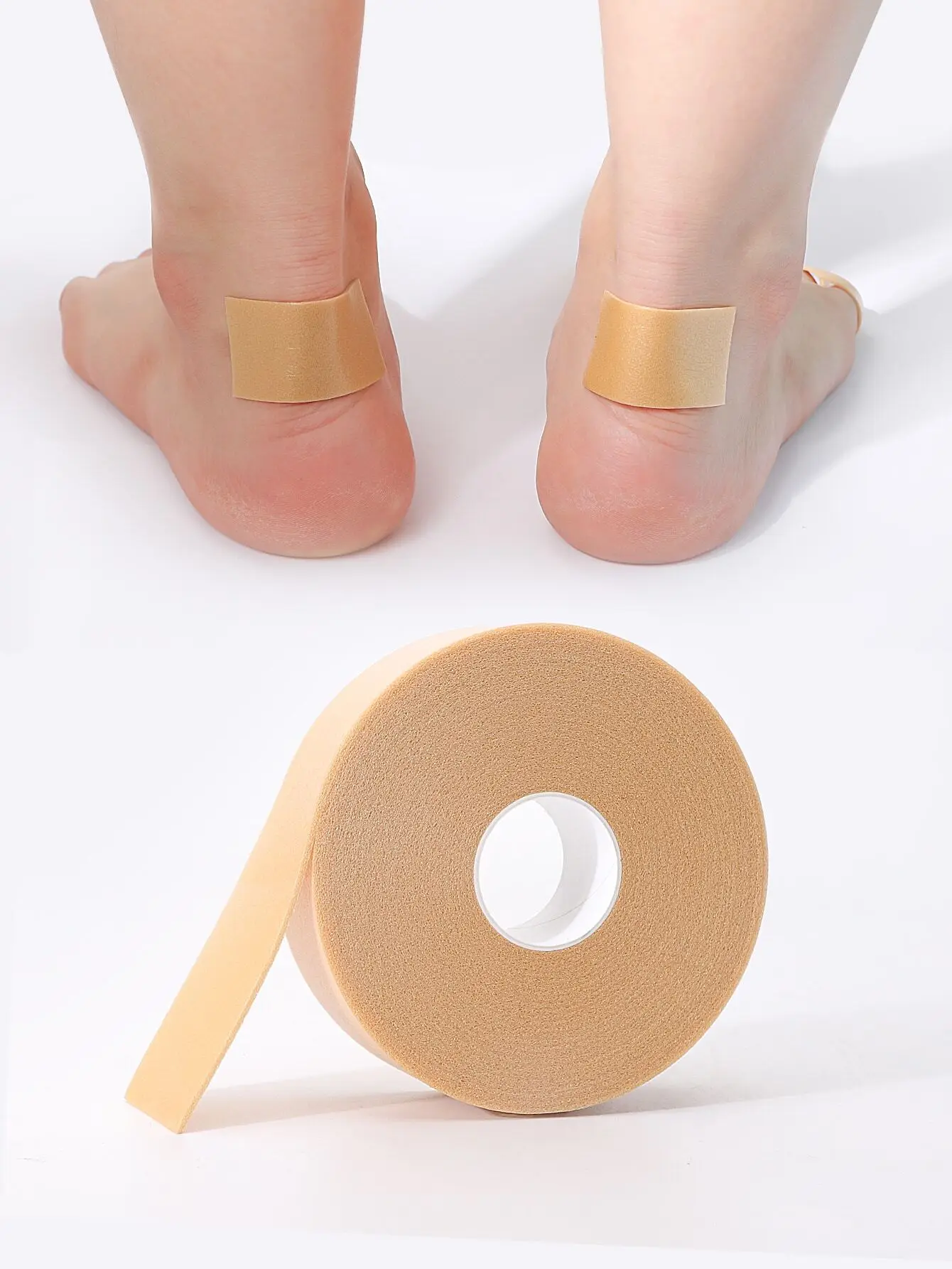 1 Rollen, selbstklebende Blisterband-Pads, Anti-Verschleiß-Fersenpolster zur Blasenprävention, Schaumstoffband, wasserdichtes Moleskin für Füße, Blisterband Fo