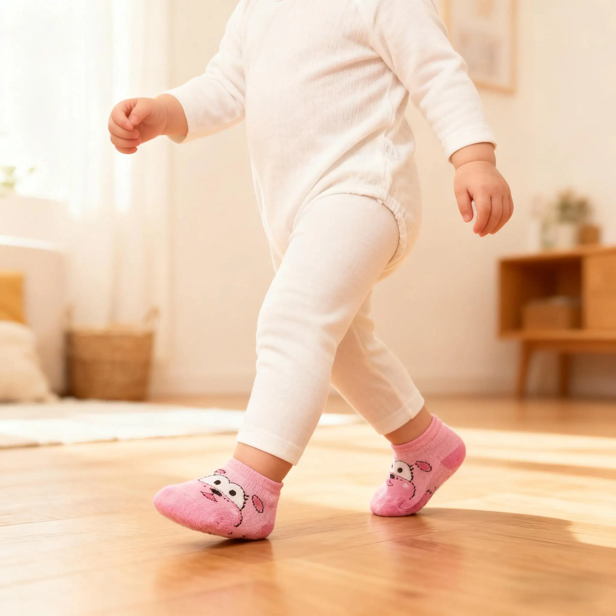 Baby Non-Slip Floor Socks Autumn Winter | 0-3 Years Unisex Toddler Socks with Silicone Dots | Warm Soft Infant Socks for Boys Gi