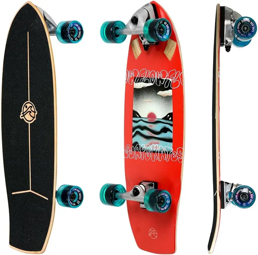 

29x10 Surf Skate Cruiser with Carving Truck, Fully Assembled, Supports 275 lbs for Smooth Ride