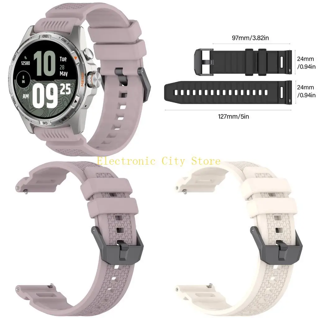 

24 -миллиметровый эргономичный силиконовый часовой лент