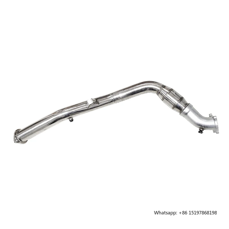 أنبوب سفلي مع محول حفاز لـ SUBA*RU IMPREZ@ WRX STI 2008-14 EJ20 EJ25 3 "أنبوب سفلي توربو HIGHFLOW CAT