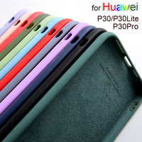 Luxury Original Liquid Silicone Soft Cover For Huawei P30 P30Lite P30Pro P30 Lite Pro New Edition Rubber Shockproof Phone Case