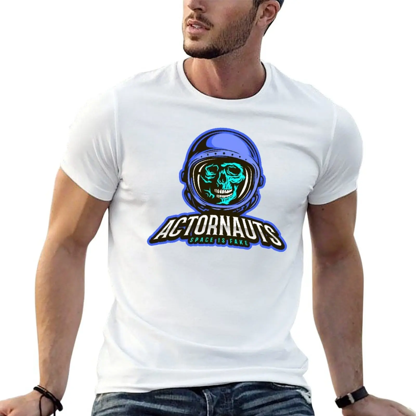 Actornauts (Space is Fake) T-Shirt essential t shirt t shirts with prints t shirts cotton 100% T-shirt
