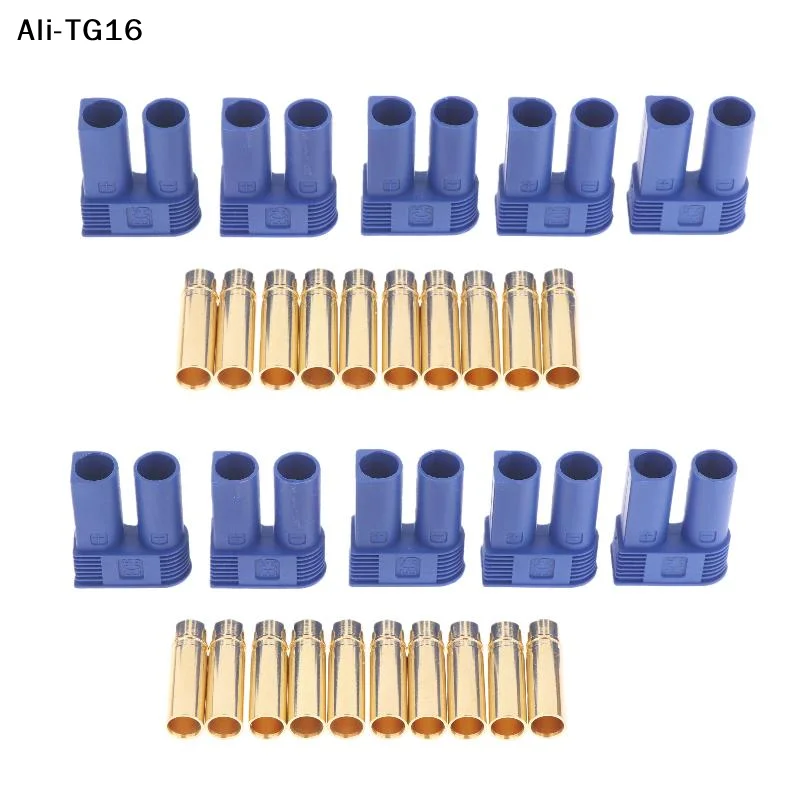 【TG16】10Pcs/5Pcs 2025 New RC Toy Parts EC5 Connector Kit Male And Female Gold Plated Banana Plug for RC Circuit Male Female Plug