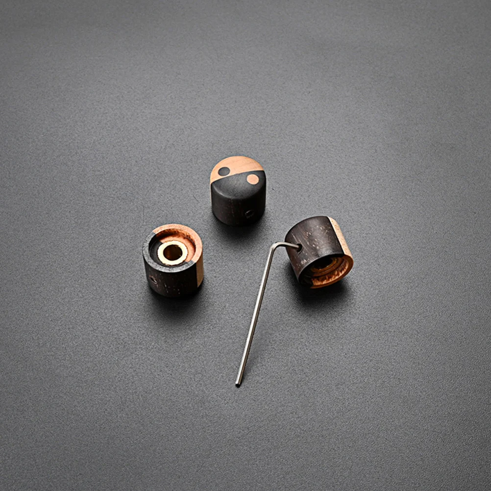 

3pcs Knobs Wooden Volume Control Electric Guitar Parts Accessories Instruments Sturdy Design Easy Install Guitar Volume Caps