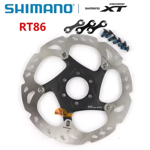 SHIMANO XT SM RT86 tecnología de punto de hielo disco de freno 6 pernos M8000 disco de bicicletas de montaña SHIMANO RT86 160mm 180mm 203mm bicicleta MTB