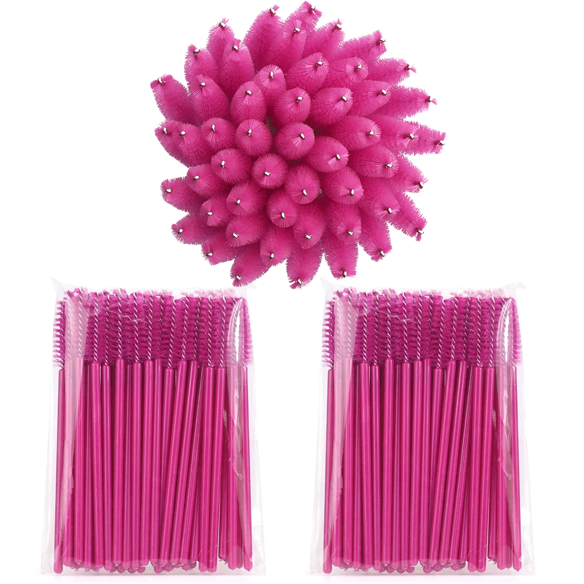 Brosses à cils jetables, 100 pièces, bobines, Micro baguettes de Mascara, peignes, vente en gros pour le maquillage d'extension de cils