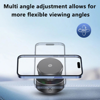15W Wireless Charger Phone Mount, Electric Vacuum Suction Cooling Car Charger, 360° Rotatable Car Magnetic Phone Holder
