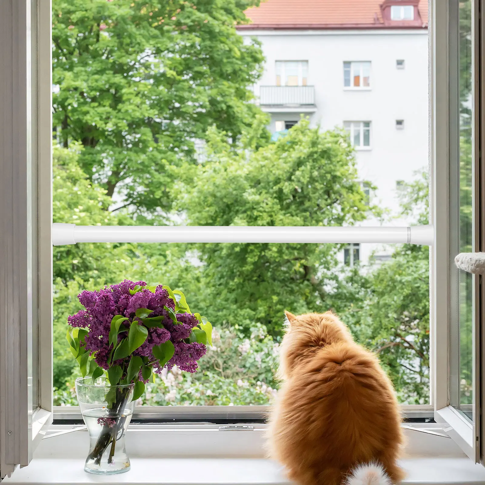 

3pcs Extendable Tension Curtain Rod 50-90cm Adjustable Spring Loaded Pole for Window Door Bathroom Use