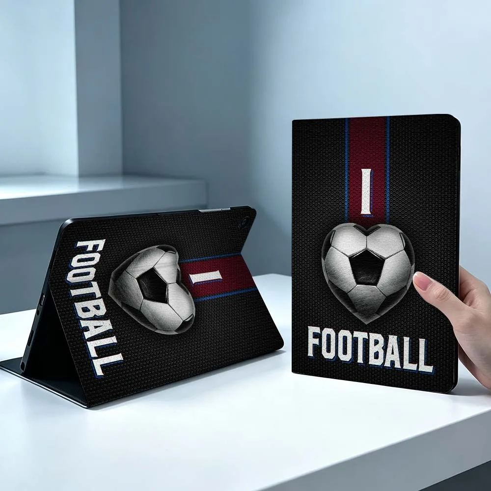 I Love Football Art For Samsung Galaxy Tab S11 S10 S9 S8 S7 S6 A9 A8 A7 A11 Lite FE Plus Pen Tray Tablet Case Soft