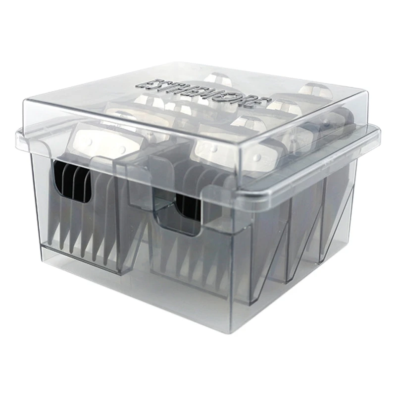 Коробка для хранения машинки для стрижки волос, 8 шт., триммер для машинки для стрижки волос, направляющая расческа, парикмахерский инструмент для направляющих гребней Wahl