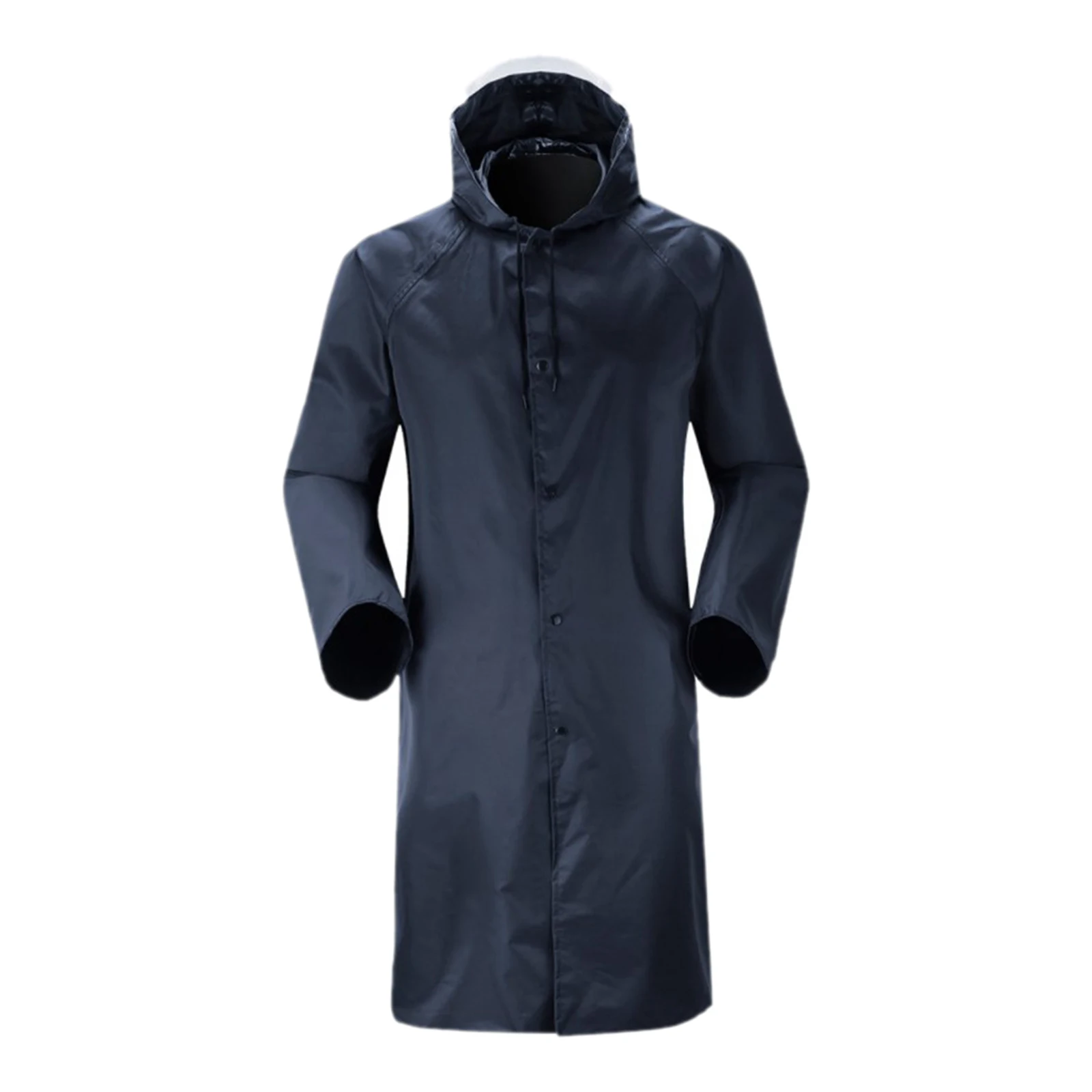 Long Raincoat for Men Women Waterproof Windproof Oxford Fabric Hooded Jacket for Camping Climbing Business Trip Outdoor