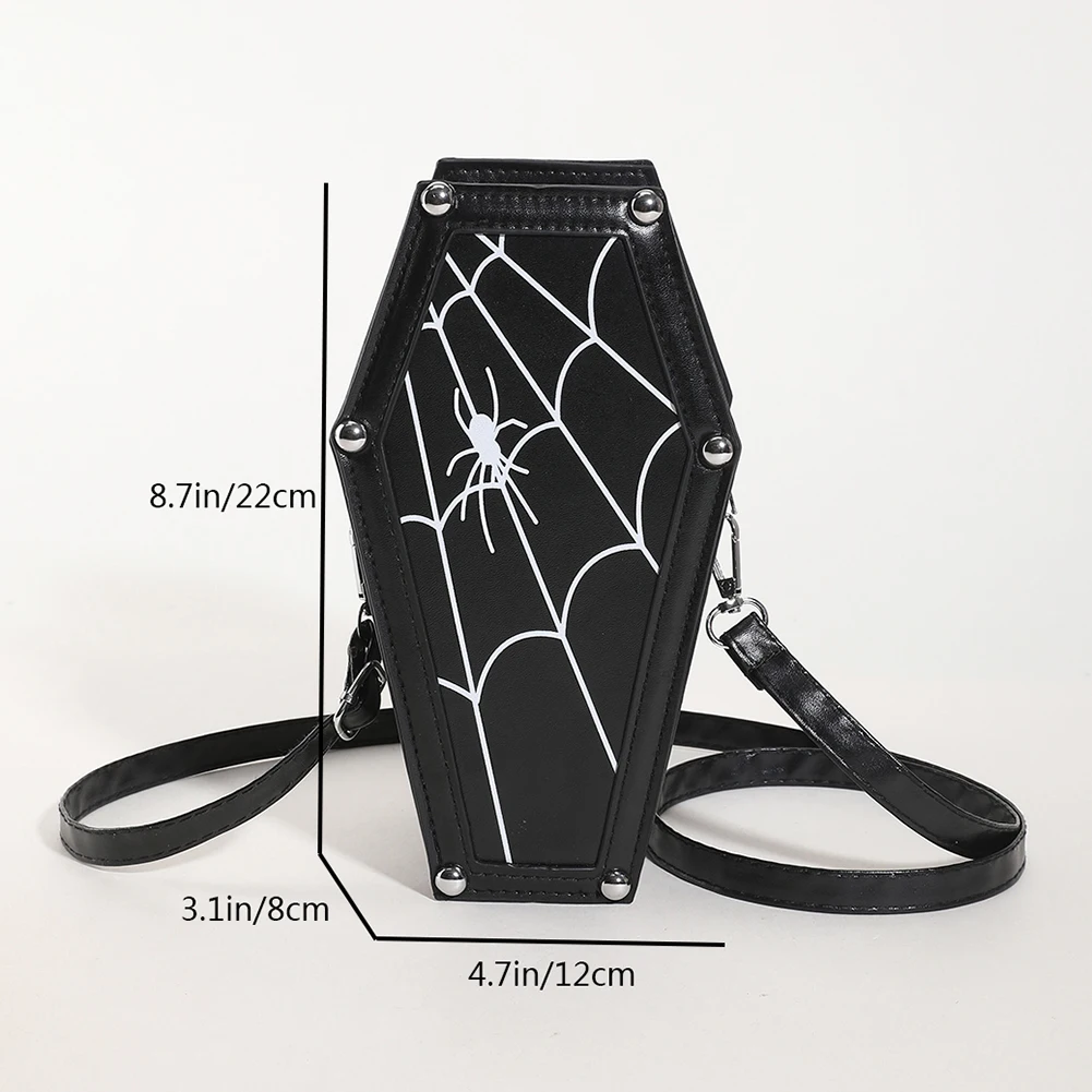 Halloween Vintage gotyckie torby Crossbody dla kobiet torby na ramię z łańcuszkiem fajne nit torebka punkowa Rock Girls torebki kopertówka