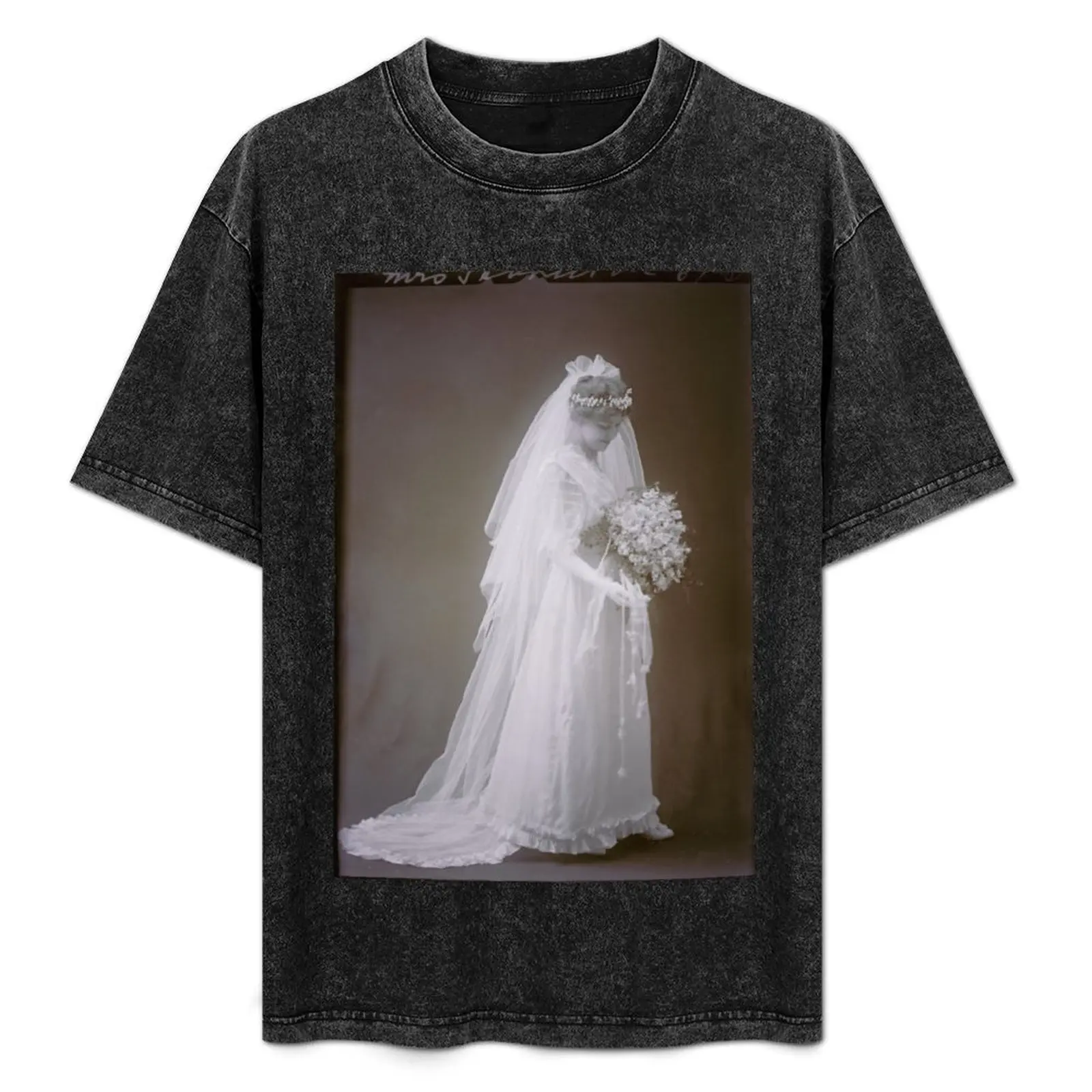 Mrs Thanuton Formal Bridal Portrait--Mutzbauer, 1879-1915 T-Shirt oversized for a boy shirts graphic men graphic t shirts