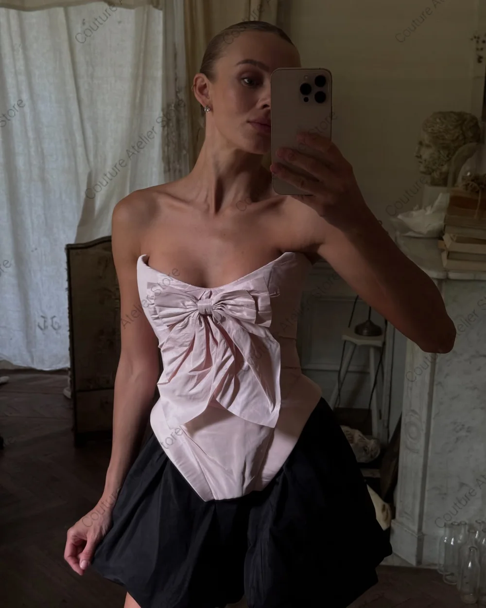 فستان حورية البحر الأنيق اللطيف للحفلات الراقصة الصغيرة في دبي فستان حفلات بياقة مربعة مخصص #4