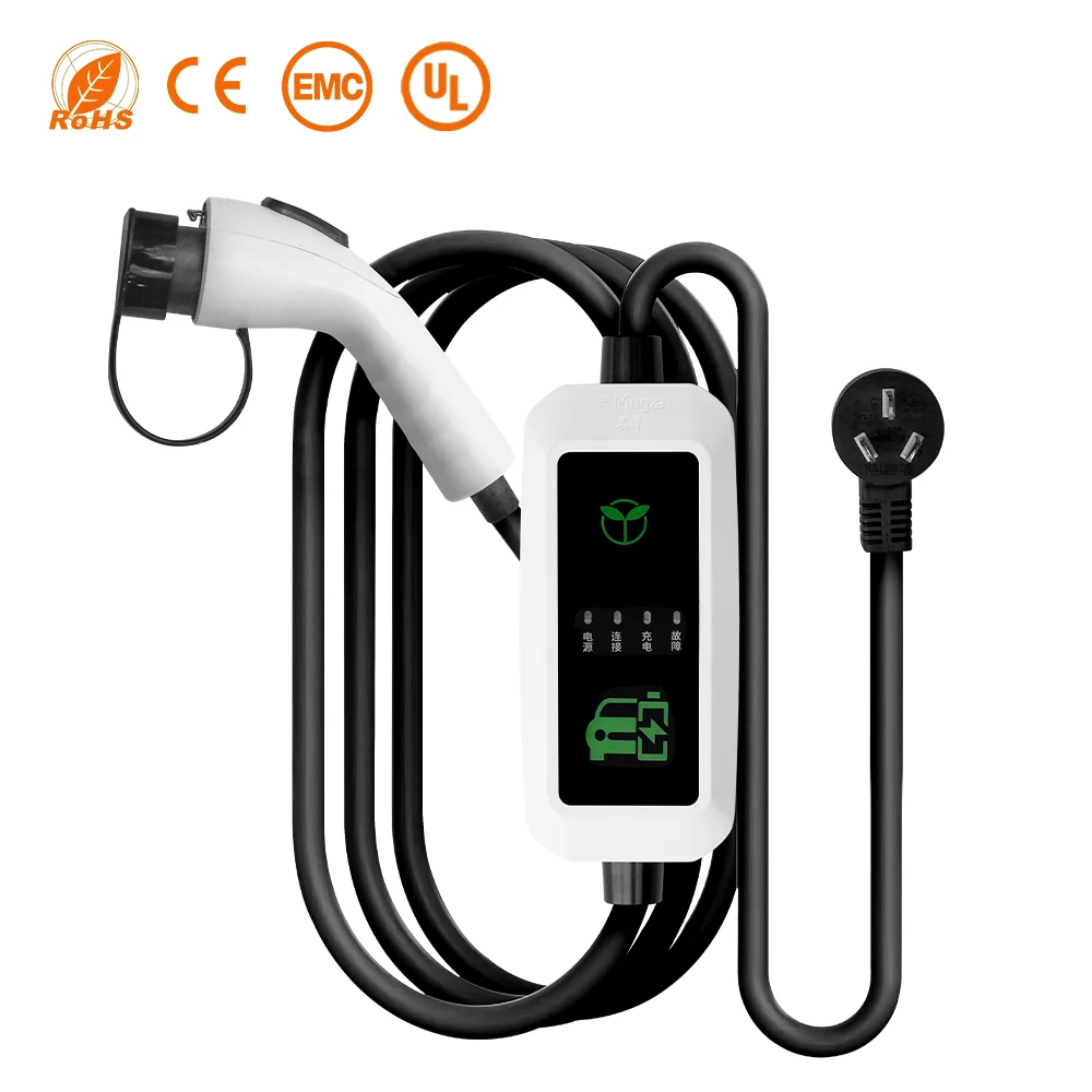 EV Portable Charger Type2 / GB/T Plug Connector 16A 3.5KW Type1 5m Wallbox Charging Station for Geely Galaxy Electric Vehicles