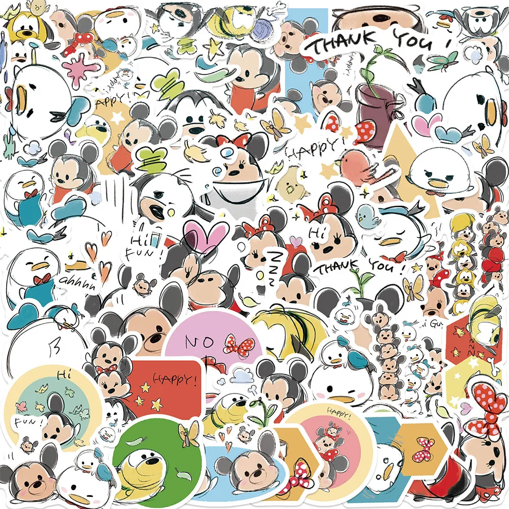 

10/30/50pcs Disney Tsum Tsum Mickey Graffiti Stickers DIY Notebook Laptop Fridge Suitcase Decoration Sticker Kids Classics Toys