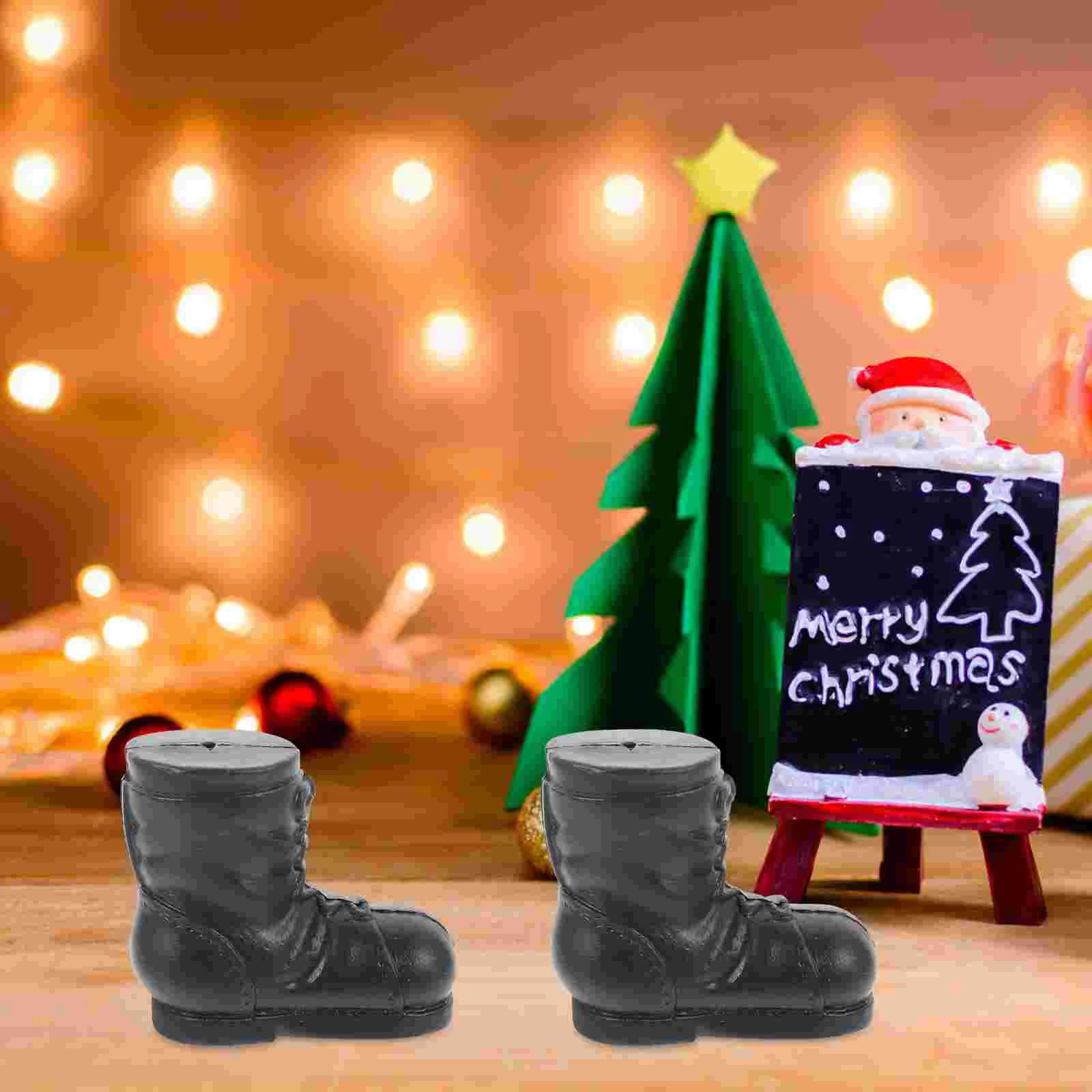 10 Uds. Botas decorativas navideñas, manualidades de Papá Noel, accesorios navideños para zapatos DIY para hombre