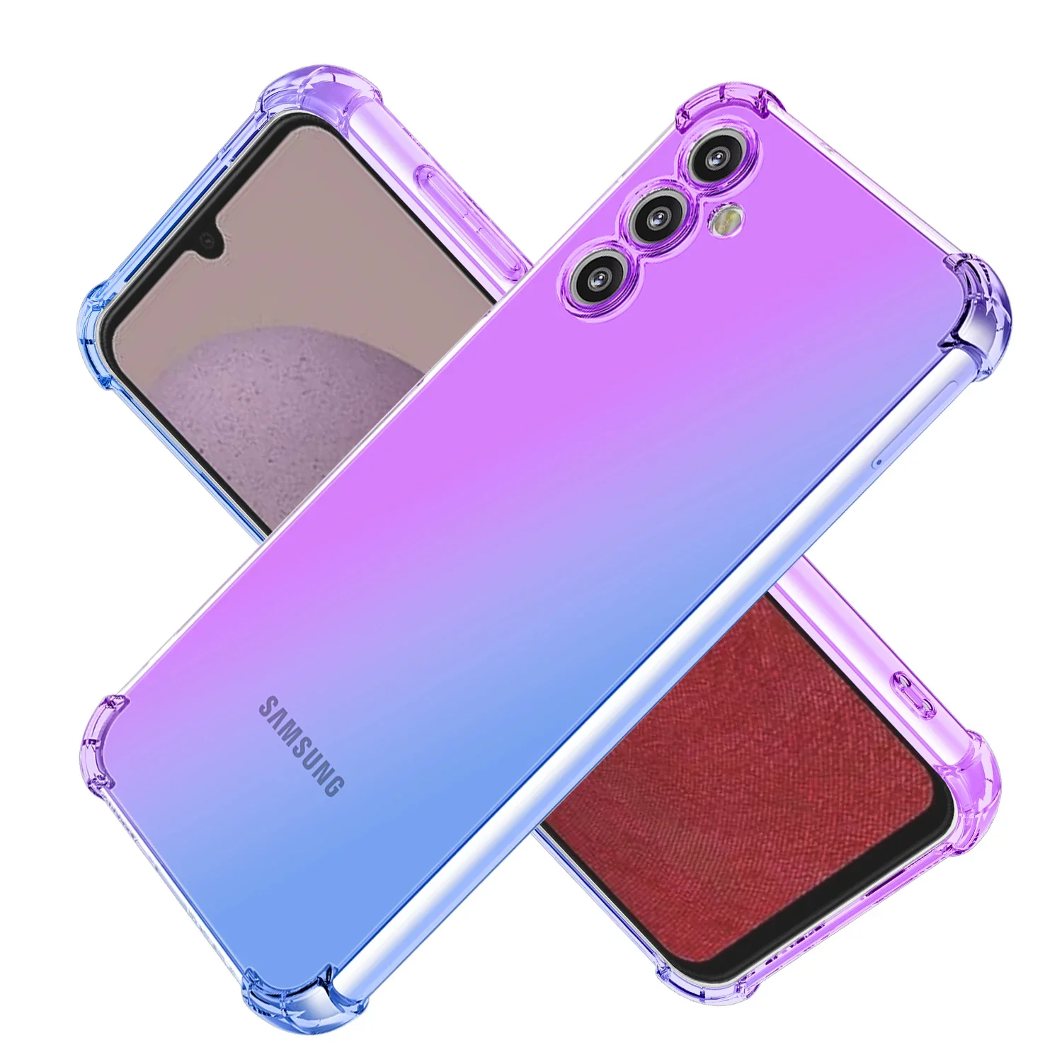 

Clear Cute Gradient Case For Galaxy A04E A04S A04 M52 M13 A13 A23 A33 A53 Slim Anti Scratch Flexible TPU Shockproof Cover