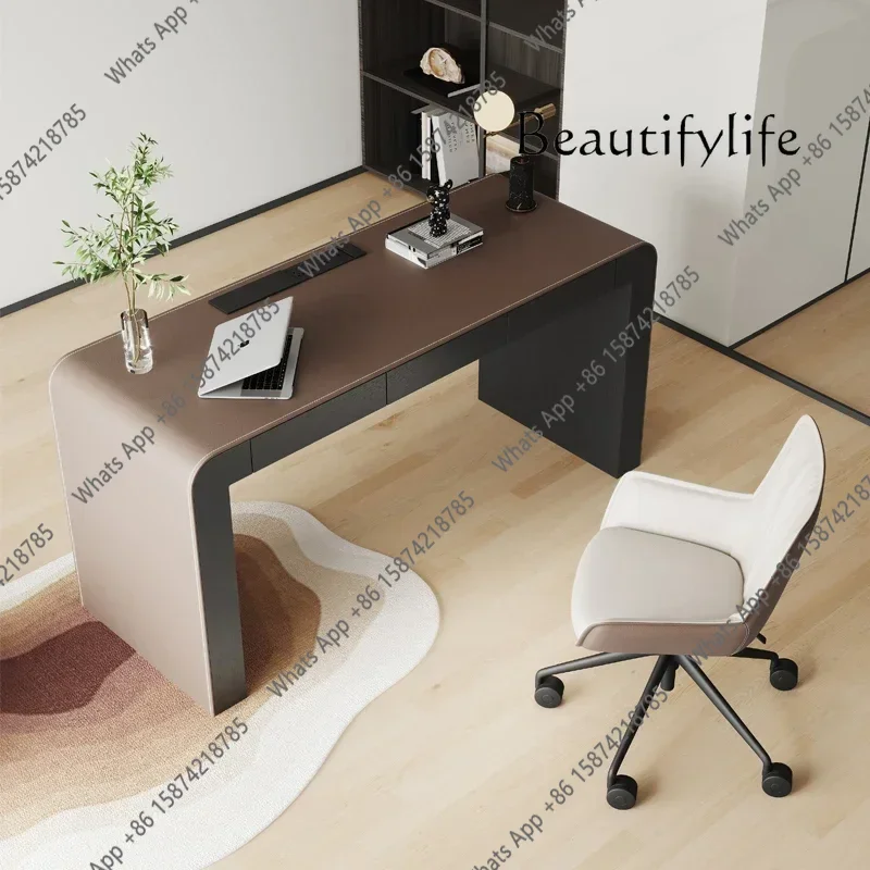 

B BJ Advanced Modern Minimalist Desk Italian Minimalist Home Study Desk Living Room Light Luxury Computer Writing Desk
