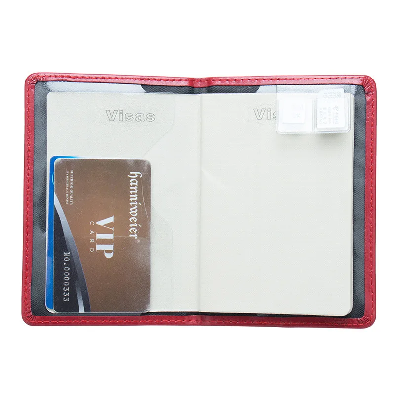 Funda de cuero CCCP para pasaporte para hombre y mujer, soporte para tarjeta Sim y de crédito, organizador de documentos y boletos de viaje, Rusia