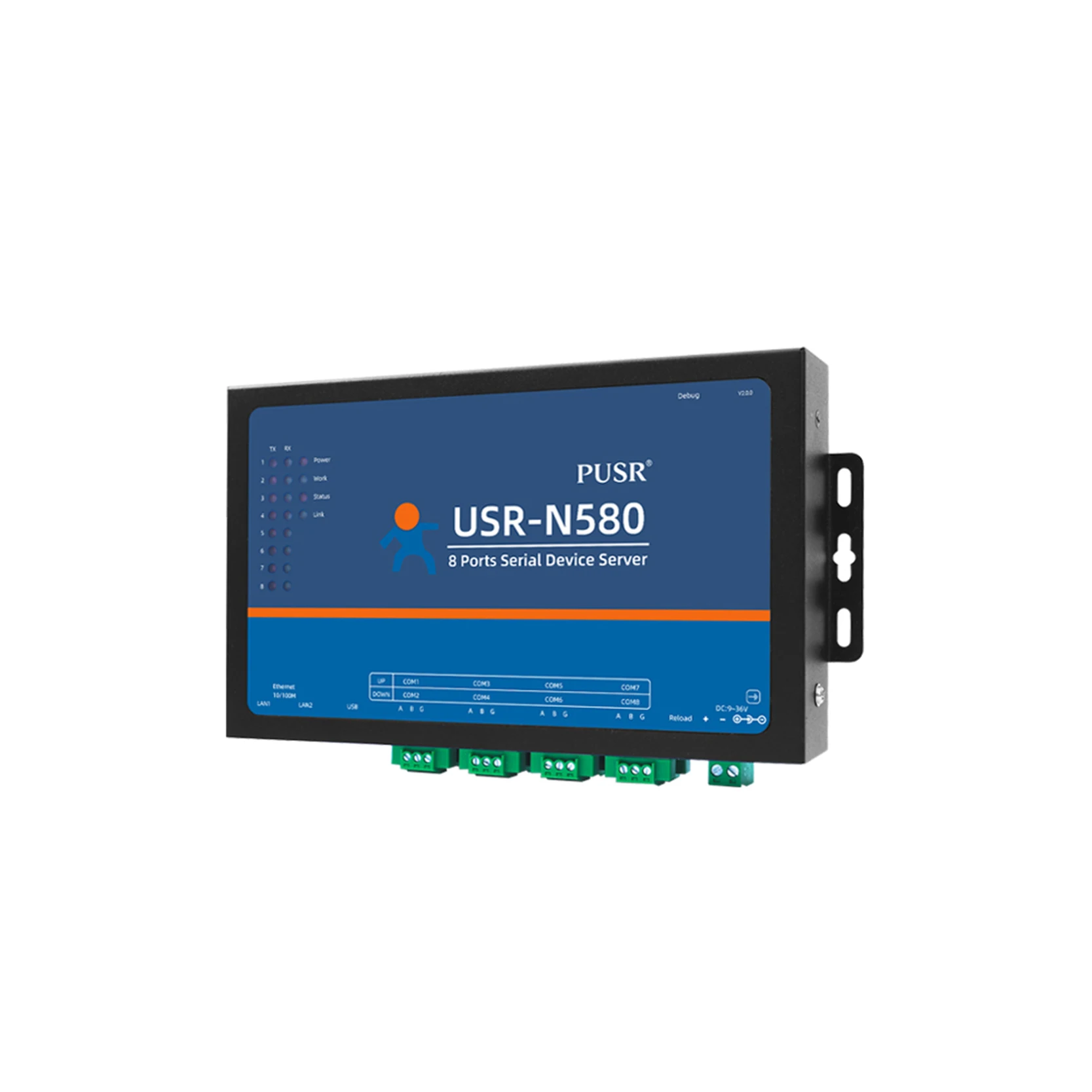 USR-N580 serial para ethernet conversor Rs485 8 portas SSL/TLS com gateway Modbus MQTT
