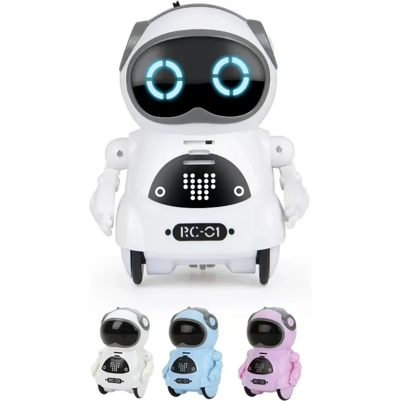 Pocket Mini Robot,Pocket Emo Robot Talking Interactive Dialogue Voice Recognition Record Singing Dancing Telling Story Robot Toy