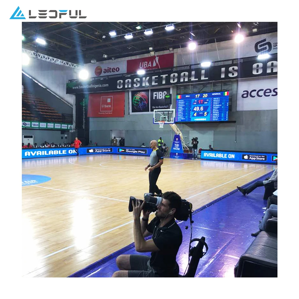 Outdoor Screen Advertising Soccer Field P10 Stadium Ribbon LED Display Screen For Sport Field