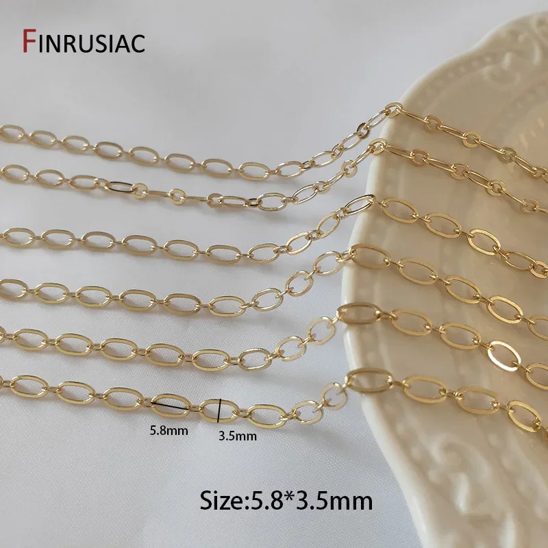 14K vergoldetes Messing Metall Rundes Gliederkabel Halskette Ketten Bulk für DIY Schmuckherstellung Materialien Handgefertigte Lieferungen – Detail 19