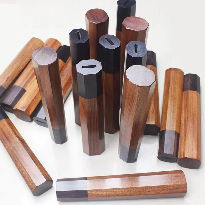 

Japanese Classic Octagonal Knife Handle Rosewood DIY Accessories Chef Sashimi Cleaver Meat Fish Knife Handle Replacement