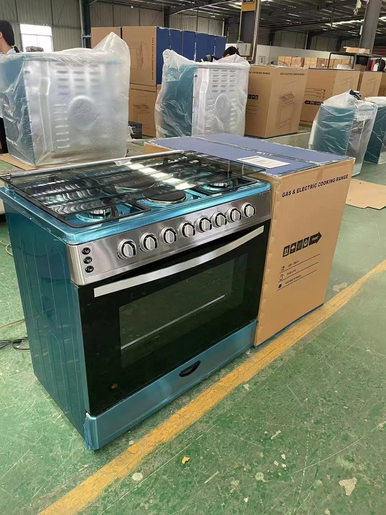 Twee Elektriciteit Branders Met Oven Goede Kwaliteit Vrijstaande Goedkope Prijs Commerciële Elektrische Dek Oven