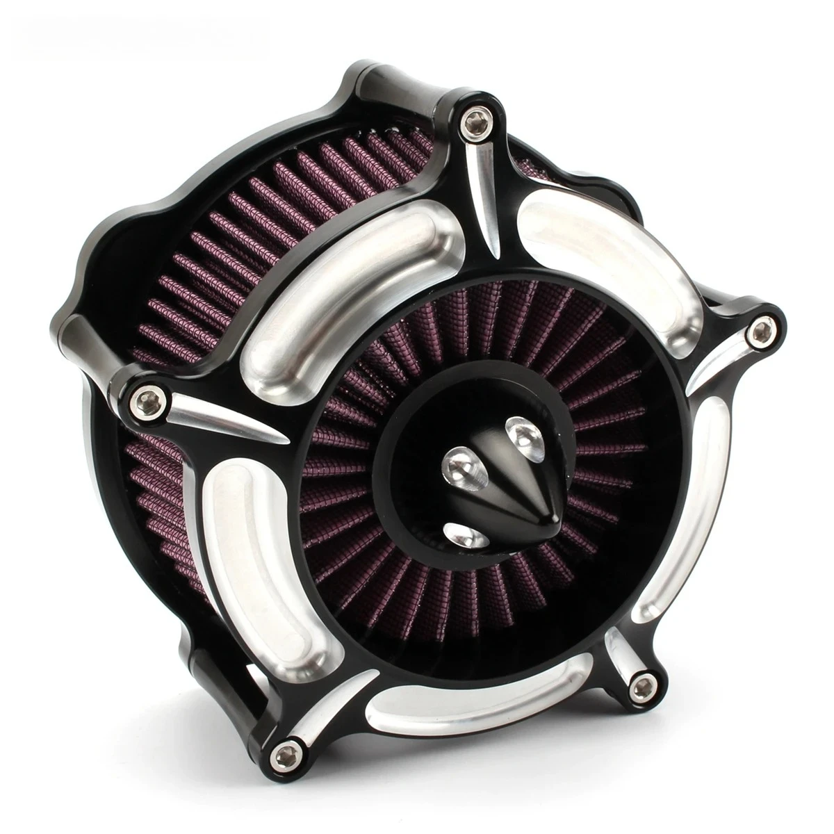 

Air Filters Black Turbine Motorcycle Air Cleaner Intake Filter For Harley Sportster Iron XL 883 1200 Forty-Eight Seventy-Two