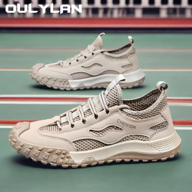 

Oulylan New Men Mesh Casual Outdoor Hiking Climbing Shoes Sport Non-Slip Sneaker Breathable Hollow Wading Shoes
