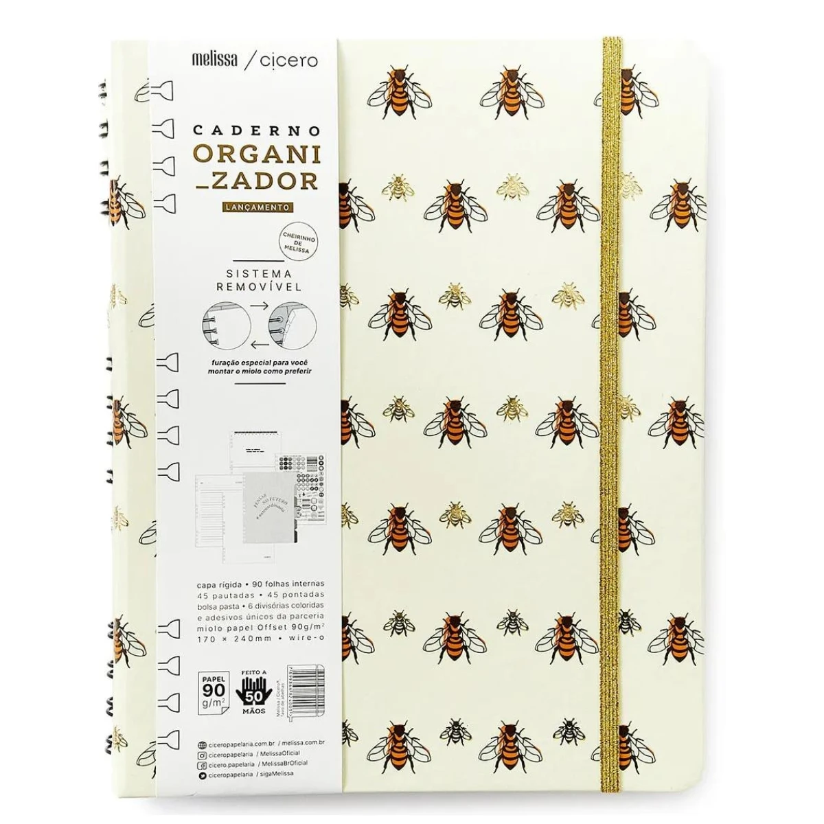 Melissa Cicero Bee Honeycomb Duo Organizer Notebook