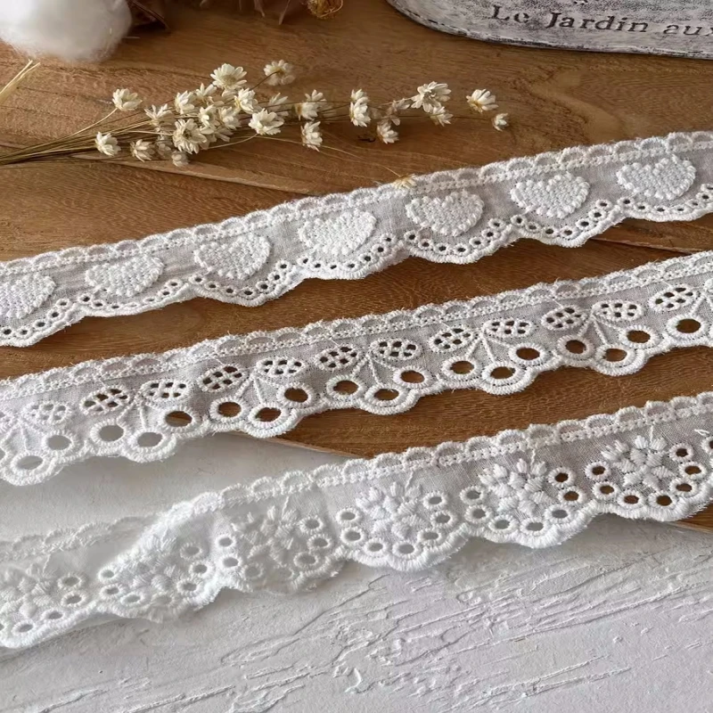 Water-soluble Embroidery Cotton Lace Accessories Handmade Diy Clothing Materials Hollow Decorative Lace With Flower Strips