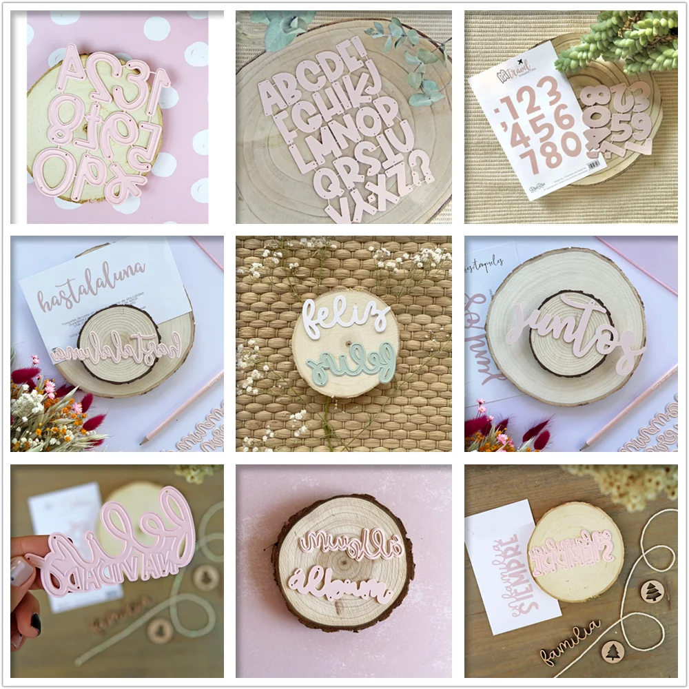 Новые испанские буквенно-цифровые металлические пресс-формы «сделай сам» Скрапбукинг Фотоальбом декоративное тиснение бумажная карточка рукоделие штамп