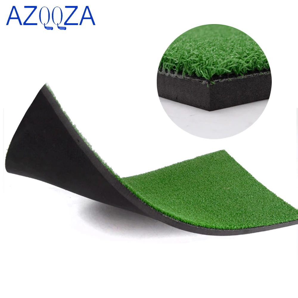 Golf Mat Portable with Rubber Tee Seat Realistic Turf Putter Mat Outdoor Sports Golf Training Turf Mat Indoor Office