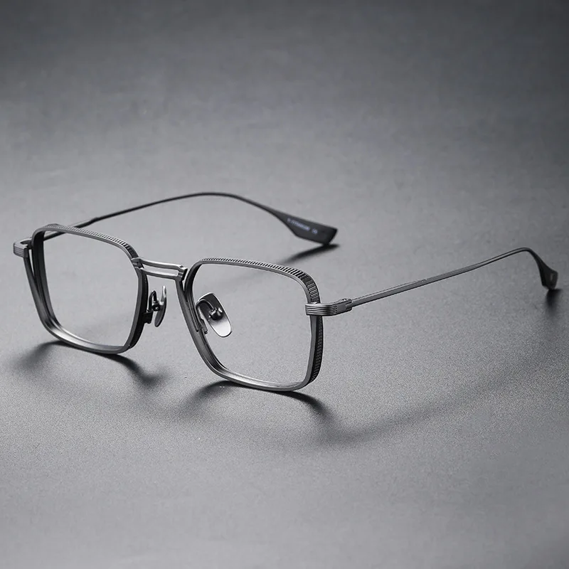 Reading Glasses MEN Retro Square Glasses Black Blue Light Blocking Glasses GRAY