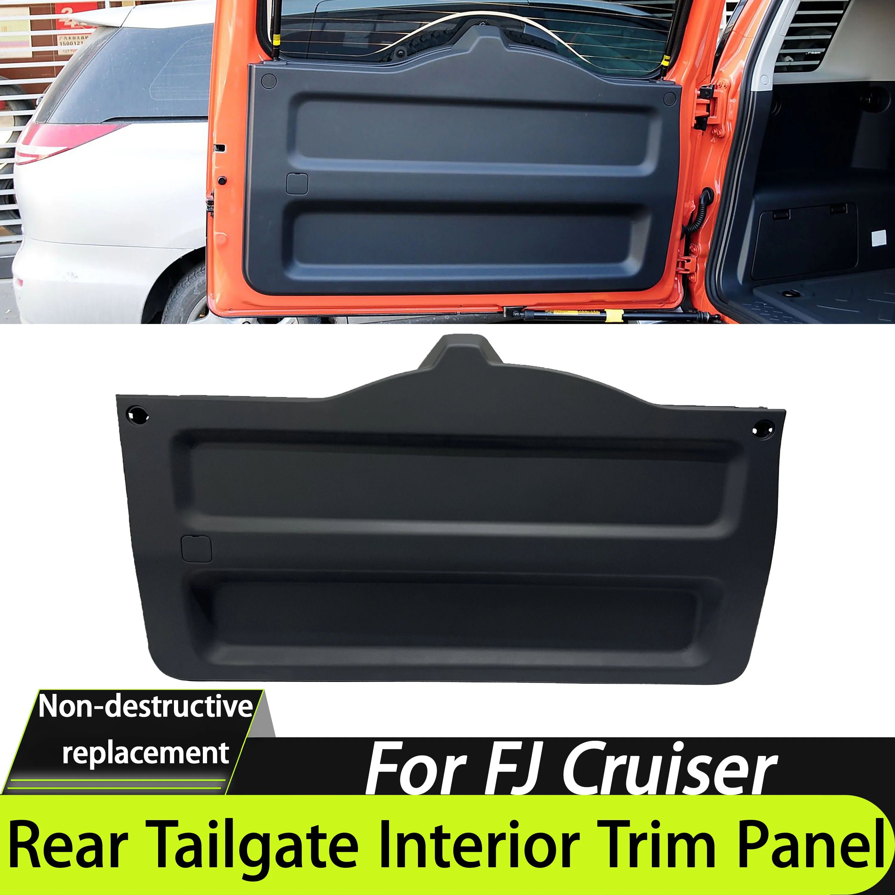 Rear Tailgate Interior Trim Panel Cover China/Middle East Spec For Toyota FJ Cruiser No-Drill Direct Fit