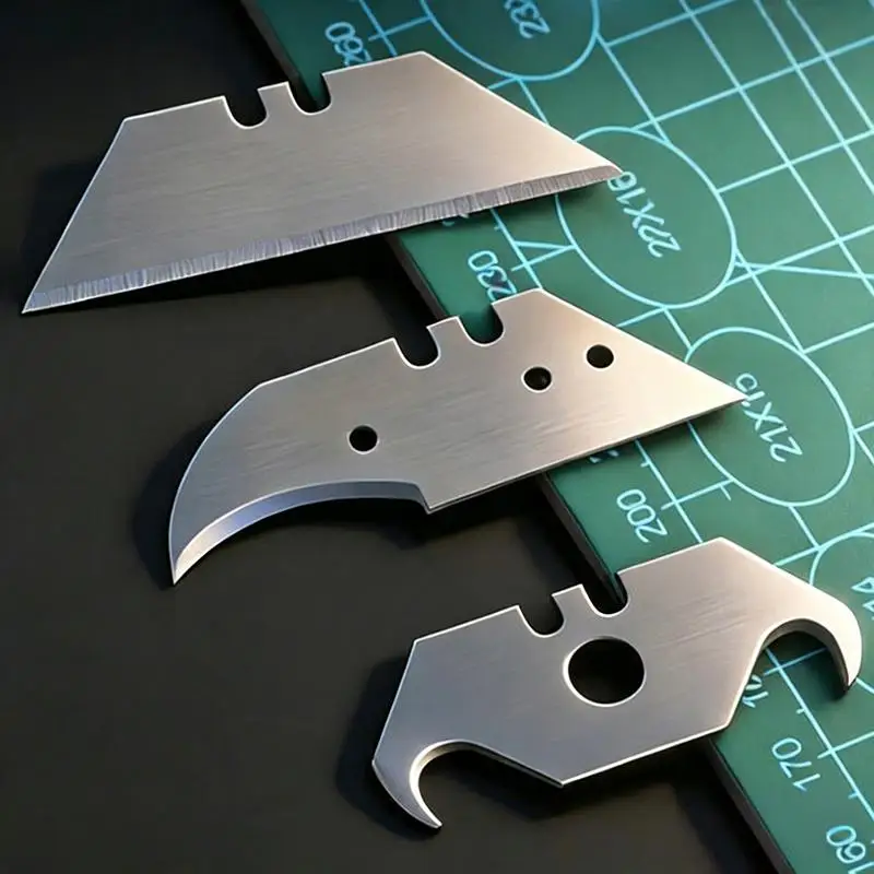10 Stück Stahl-Ersatzklingen für Universalmesser, Präzise Scharfe Kanten für Kunsthandwerk, DIY-Modellbau und Schneidarbeiten – Detail 8