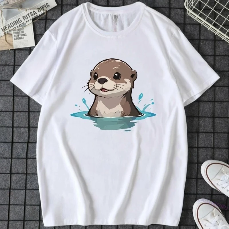 Funny Otter Rust Anotter Day for Otter Lover Funky Women's Top Y2k Clothes Woman Clothing T-shirts Goth Harajuku Fashion Tops