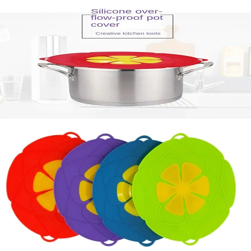 Silikon Deckel Spill Stopper Abdeckung Für Topf Pfanne Küche Zubehör Kochen Werkzeuge Blume Kochgeschirr Home Küche 26 cm